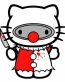 Hello-K-SCARY CLOWN-vinyl-decals-on-window-door-wall