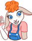 HILLBILLY DOLLY COLOR STICKER wave