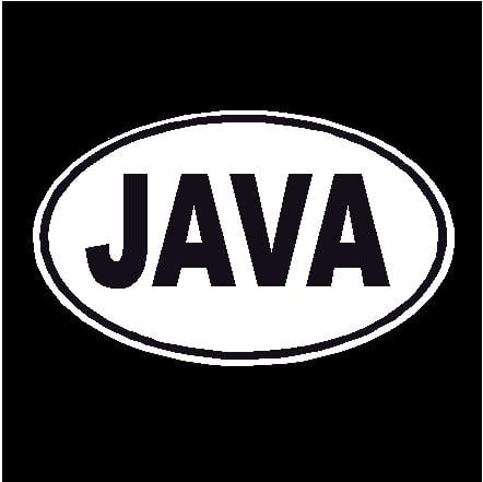 Java Oval Decal