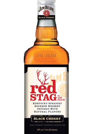 Jim Beam Red Stag BLACK CHERRY Bottle Shaped Sticker