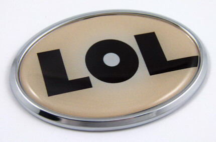 LOL Oval 3D Adhesive Car Emblem