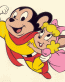 Mighty Mouse and Girl Friend Sticker
