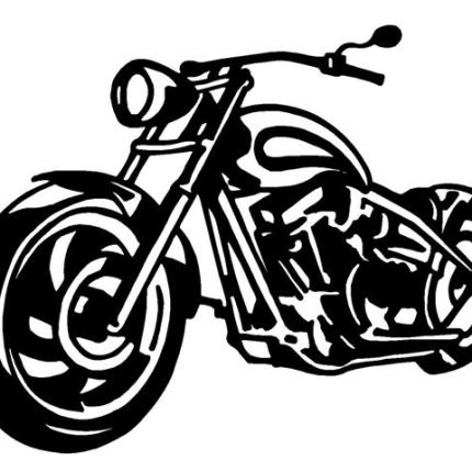 Motorcycle Front View funny auto decal