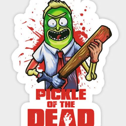 PICKLE OF THE DEAD rick and morty sticker