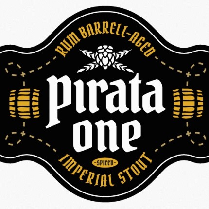 Pirata One Beer-Type Logo Design Sticker