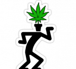 POT HEAD FUNNY WEED STICKER