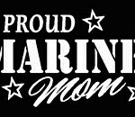 PROUD Military Stickers MARINE MOM