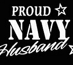 PROUD Military Stickers NAVY HUSBAND