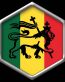 Rasta Lion Flag Shield Sticker