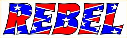 REBEL FLAG FILL STICKER 66 PAIR