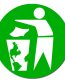 recycle earth trash can sticker