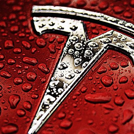 red_tesla_logo_water STICKER