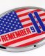 Remember 911 OVAL 3D Chrome Car Emblem