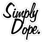 simply dope sticker