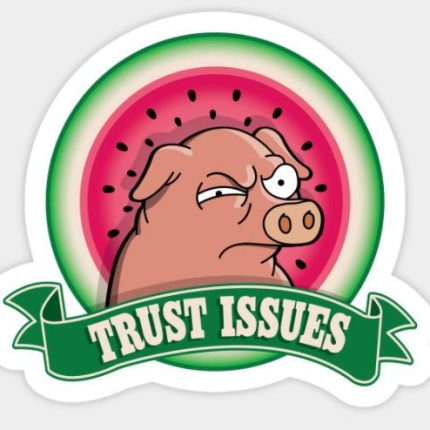 Simpson PIG Trust Issues Sticker