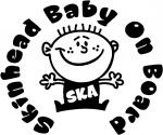 skinhead baby on board sticker