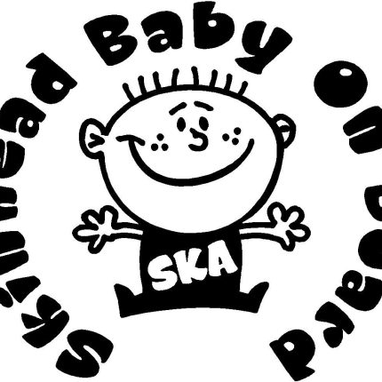 skinhead baby on board sticker