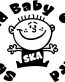 skinhead baby on board sticker