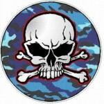 SKULL CIRCULAR FILLS Camo Blue