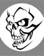 Skull Circular Printed Decal