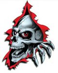 SKULL-TEAR STICKER LEFT