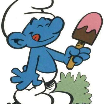 Smurf with Ice Cream Bar Decal