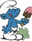 Smurf with Ice Cream Bar Decal