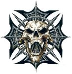 Spike Skull Cross Decal Sticker