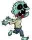 ZOMBIE BLOODY DROOL STICKER
