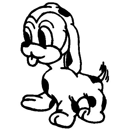 Puppy vinyl auto decal