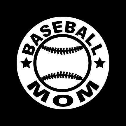 Baseball Mom Circular Diecut Vinyl Decal