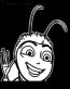 Bee Waving Decal Sticker