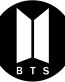 bts logo band sticker