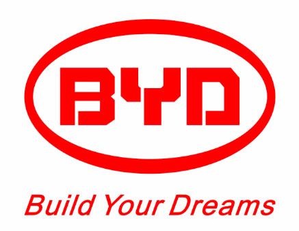 The logo of Chinese car manufacturer BYD can be seen at the 80th... News  Photo - Getty Images