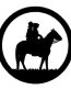 Cowboy and Girl on Horse Circle Decal