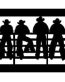Cowboys on Corral Square Decal