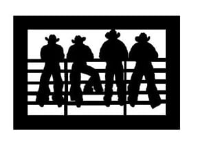 Cowboys on Corral Square Decal