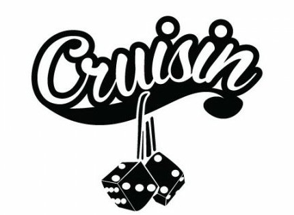 Cruisin Dice funny auto decal