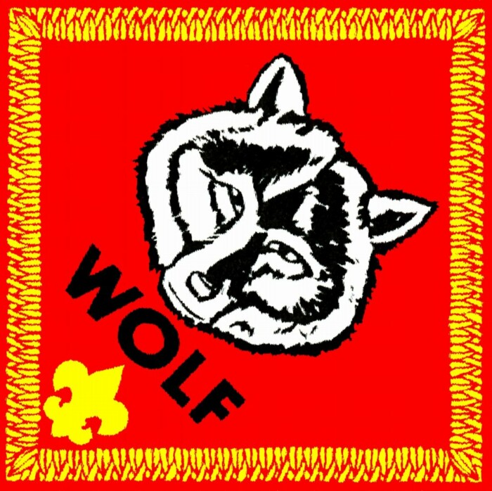 CUB SCOUT PATCH STICKER WOLF