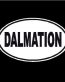 Dalmation Oval Dog Decal