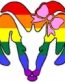 Dodge Ram Head with Bow Decal - PRIDE FLAG