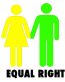 equal peple equal right bumper sticker