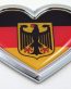 Germany Chrome HEART 3D Adhesive Emblem