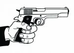 Gun Decal Hand Pointing Gun Decal