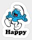 HAPPY SMURF STICKER 2