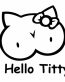 Hello Titty Die Cut Car Decal