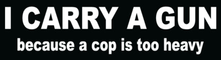 I Carry A gun Bumper Sticker