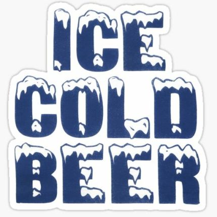 ICE COLD BEER FUNNY BEER STICKER