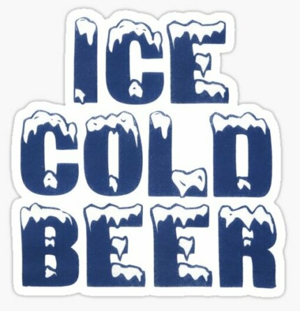 ICE COLD BEER FUNNY BEER STICKER