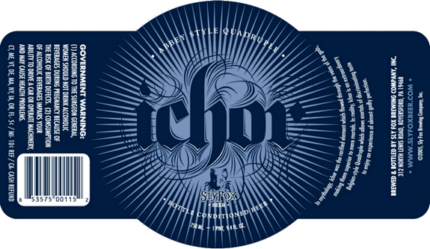 ICHOR beer label shaped sticker